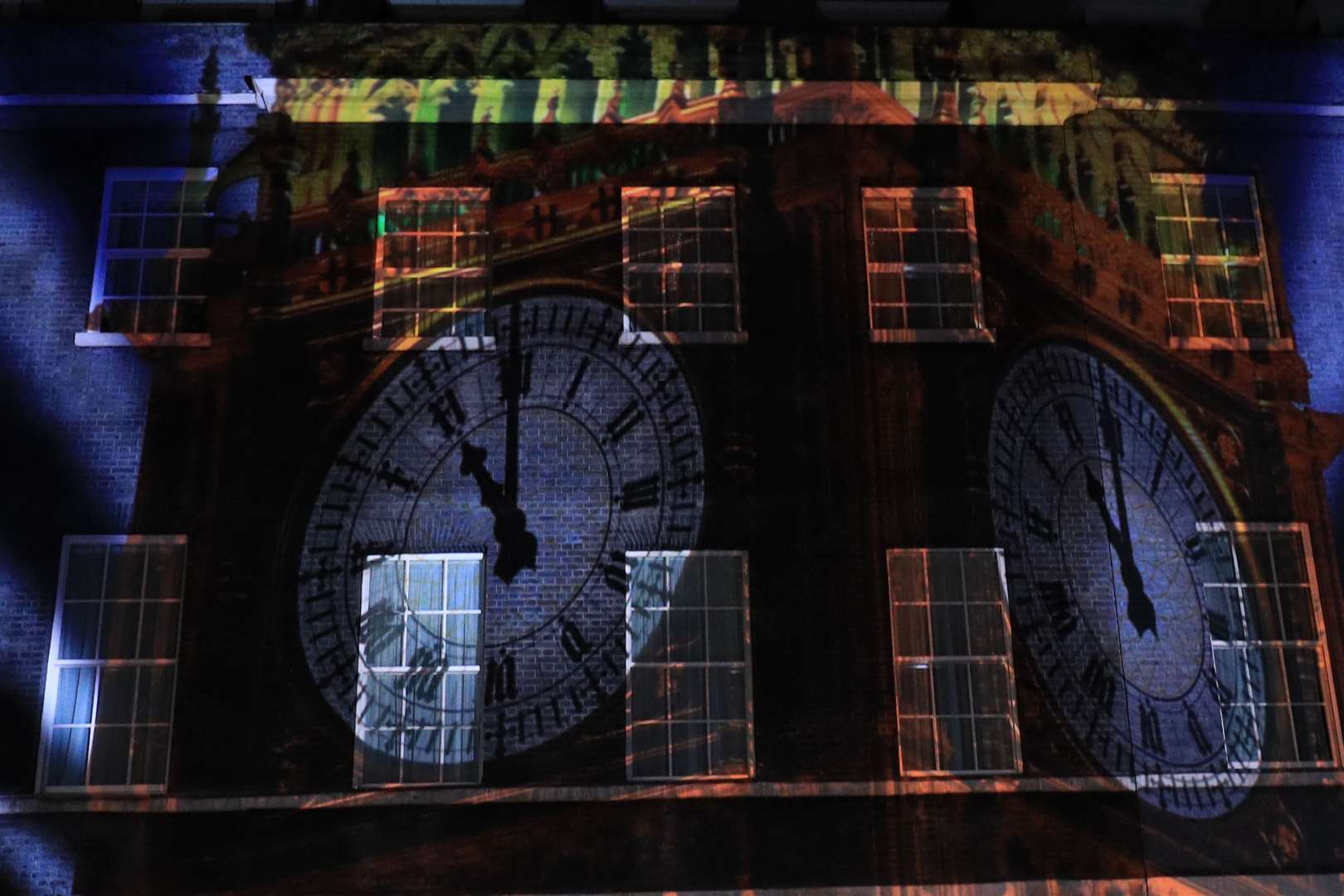 An image of Big Ben projected onto 10 Downing Street, London, after the UK left the European Union on Friday, ending 47 years of close and sometimes uncomfortable ties to Brussels (Aaron Chown/PA)