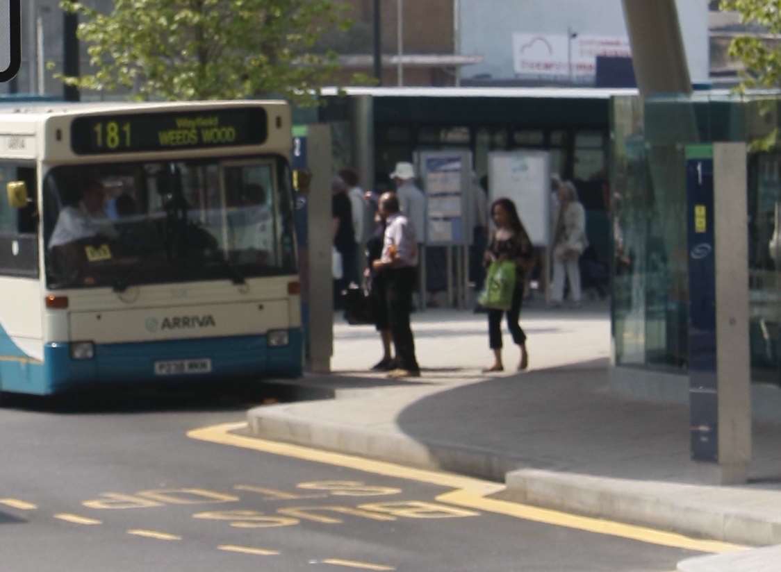 A girl was hit by a taxi outside the bus station