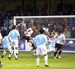 Liam Quinn gives Dover the lead. Picture: GERRY WHITTAKER