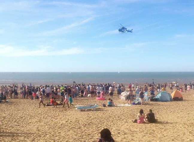 Air ambulance lands on Margate beach after incident