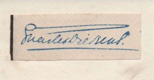 A Charles Dickens autograph