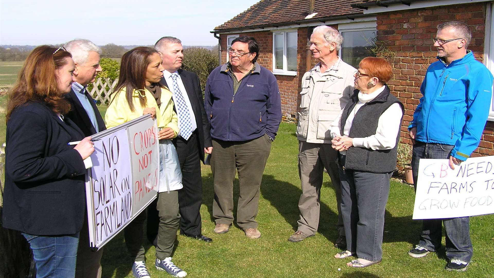 John Perry, Helen Grant and Eddie Powell listening to local objections