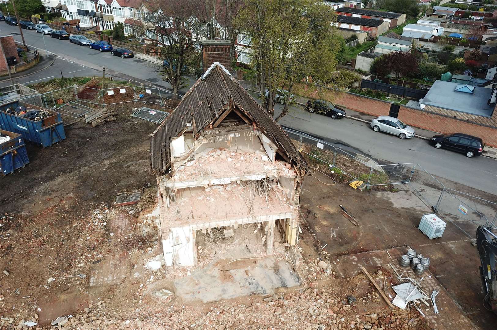 The pub was demolished last weekend. Picture: David Beattie