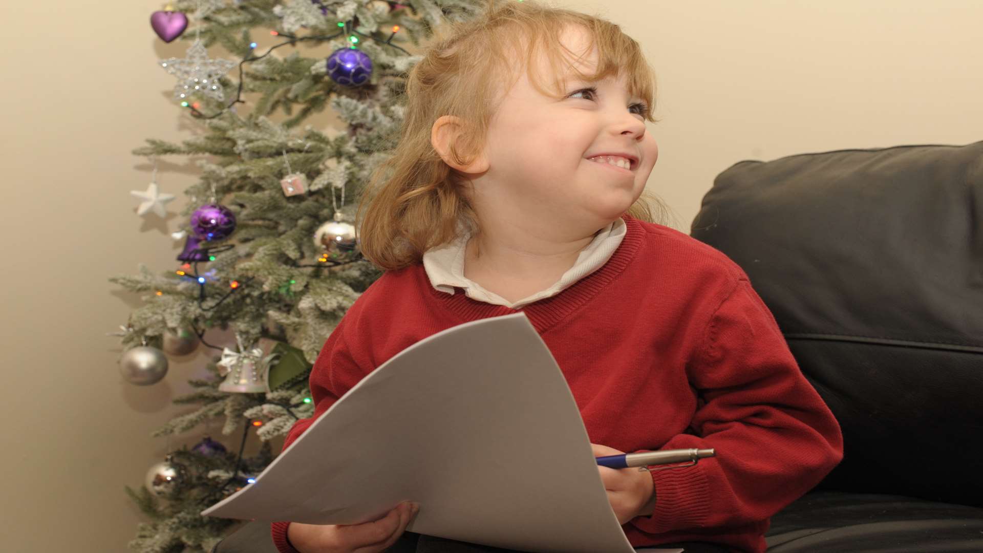 The four-year-old, who has cerebral palsy, struggles to stand on her own and needs a frame to get around.