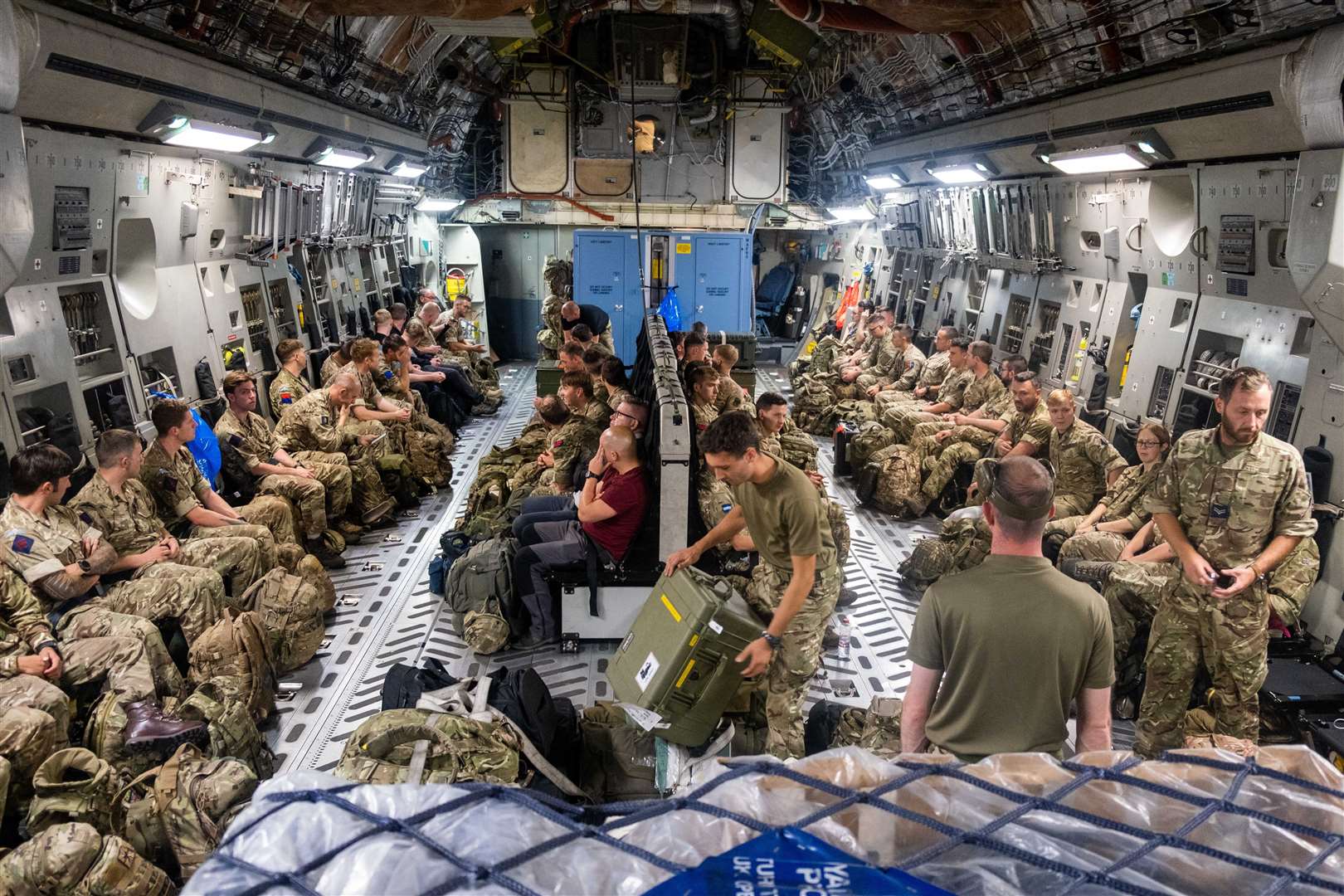 Members of Joint Forces Headquarters deploying to Afghanistan to assist in the drawdown of troops from the area (LPhot Ben Shread/MoD/Crown Copyright/PA)