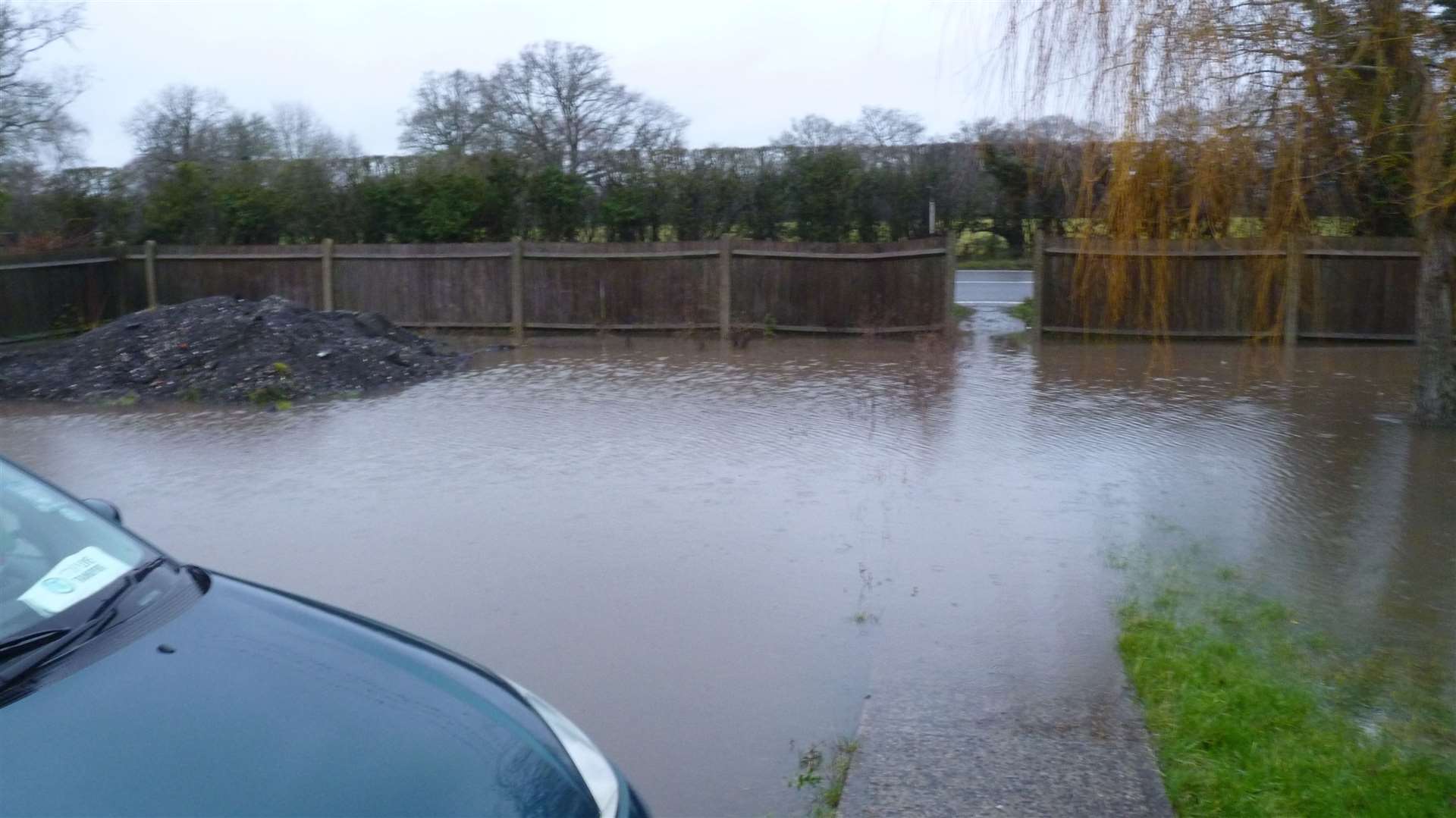 Flooding renders the garden impassible