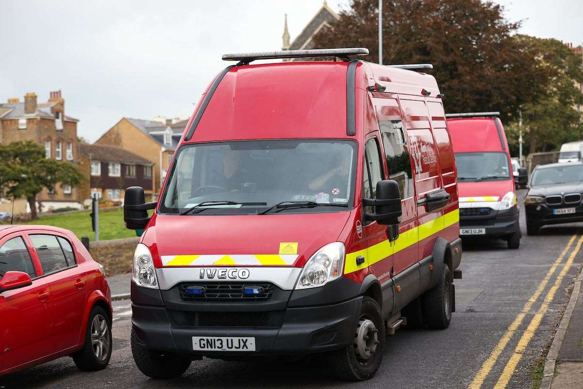 Fire crews were called to Bellvue Road, Ramsgate, this afternoon. Picture: UKNIP
