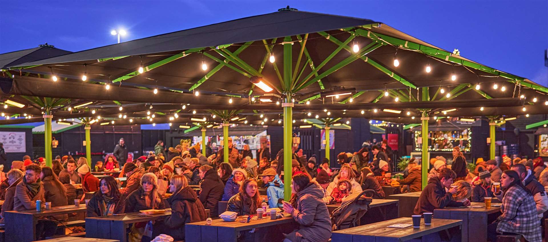 Large crowds gathered at the festive market in Folkestone last year. Picture: Folkestone Harbour Arm