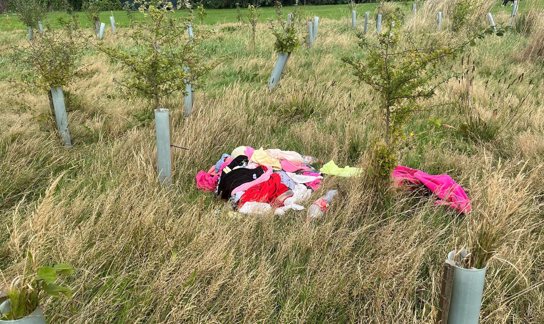 Clothes have also been dumped in Bligh Way Park, Strood