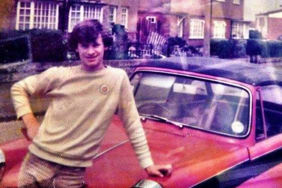 Snelling Avenue resident Tony Matthews stands proudly outside his house with his first car in 1977.