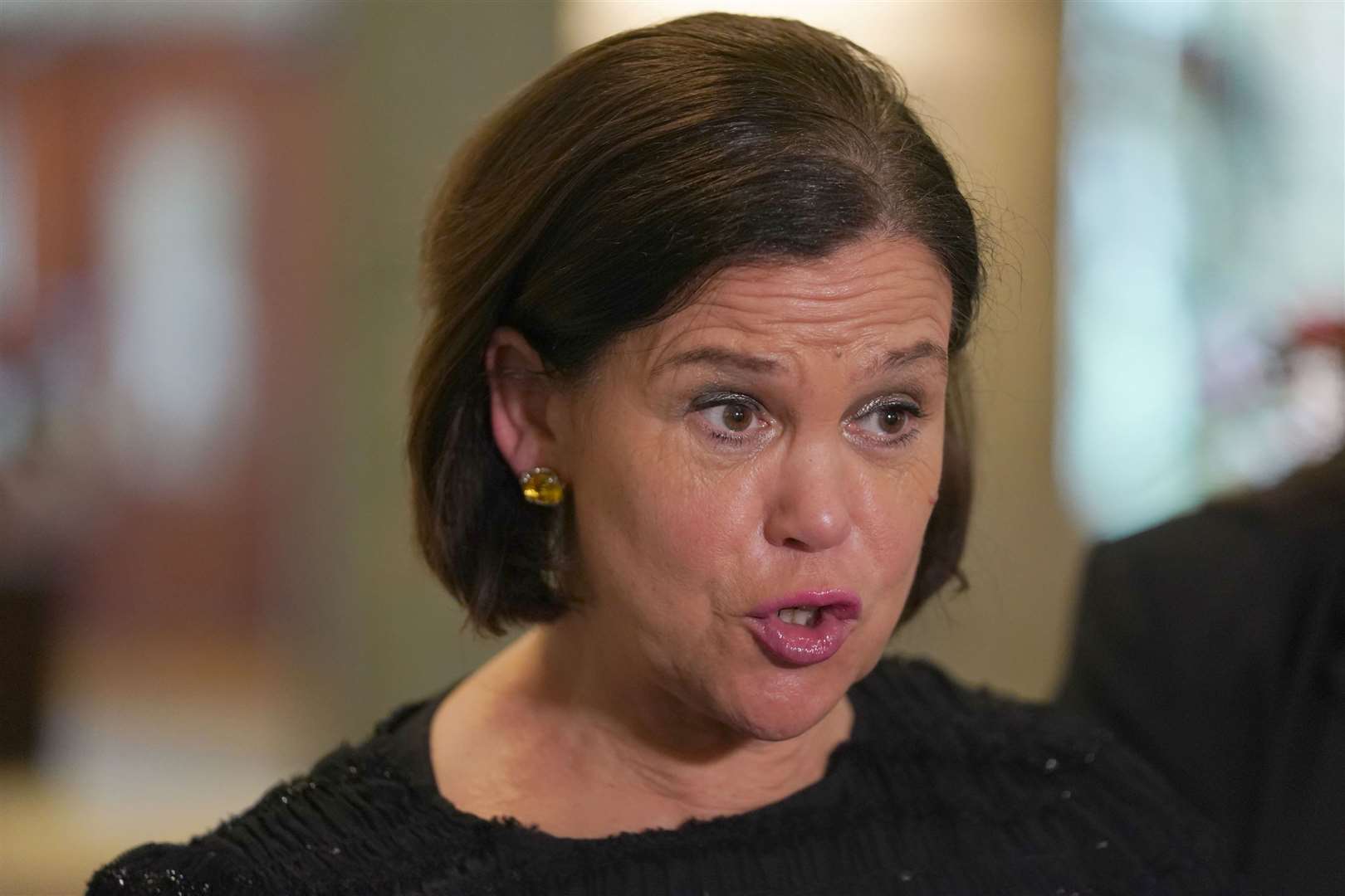 Sinn Fein President Mary Lou McDonald said families were struggling to fill their cars and heat their homes (Brian Lawless/PA)