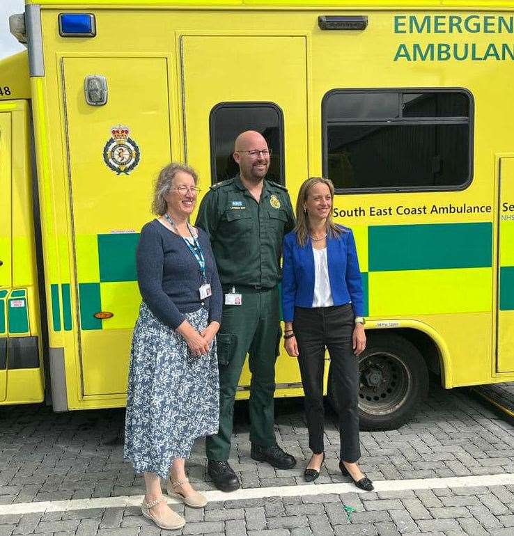 MP Helen Whately praised paramedics for helping her after suffering a broken ankle in the crash near Chilham in September. Picture: Helen Whately