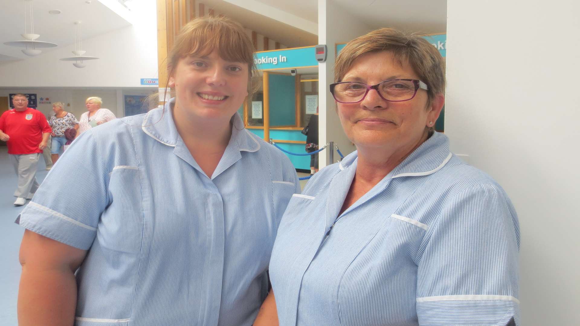 Oliver Fisher unit nurses Hannah Selway and Maureen Mallard