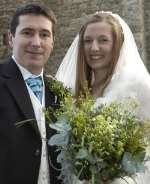 Tony and Jodi on their wedding day. Picture: PAUL DENNIS