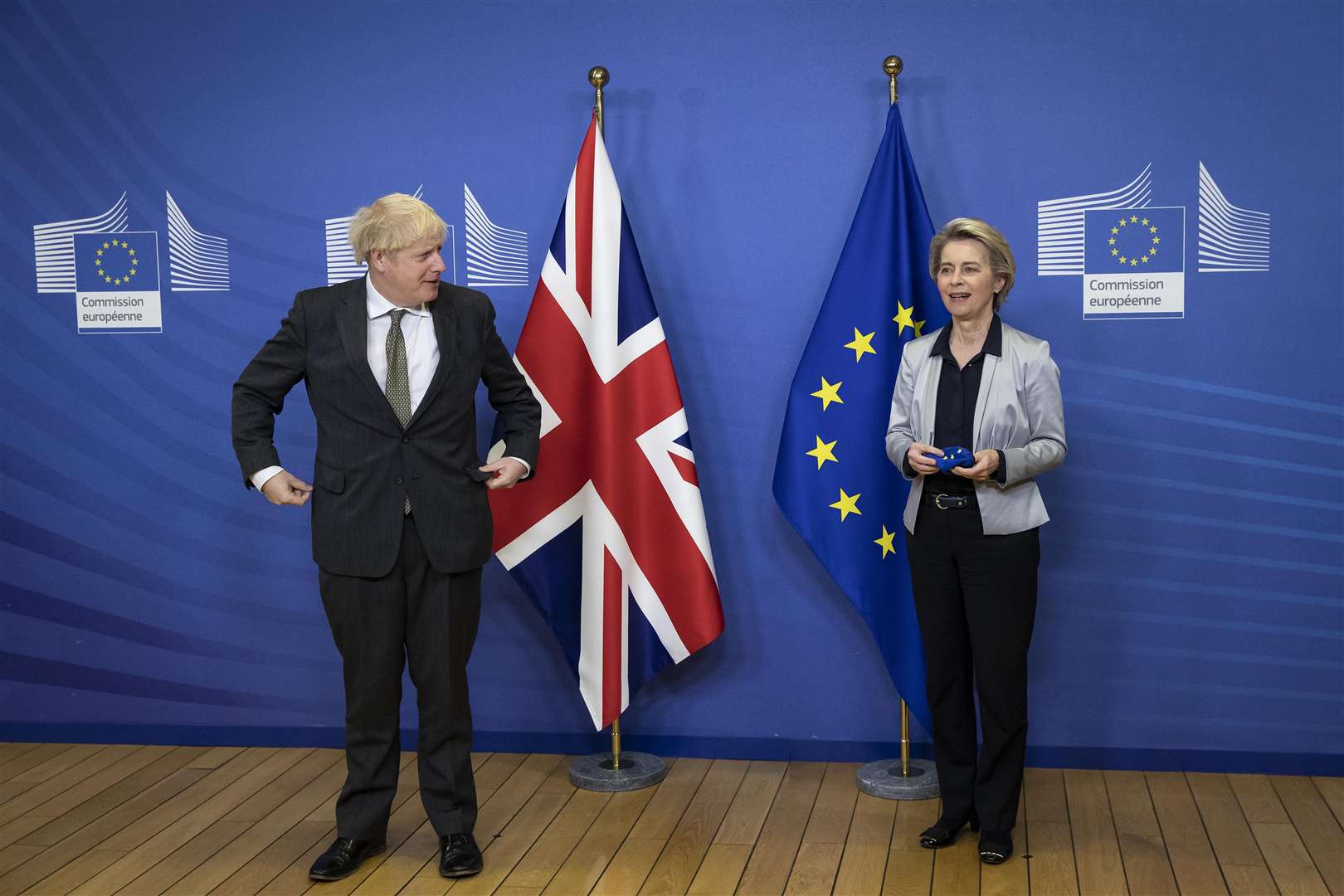 Prime Minister Boris Johnson met European Commission president Ursula von der Leyen on Wednesday night (Aaron Chown/PA)