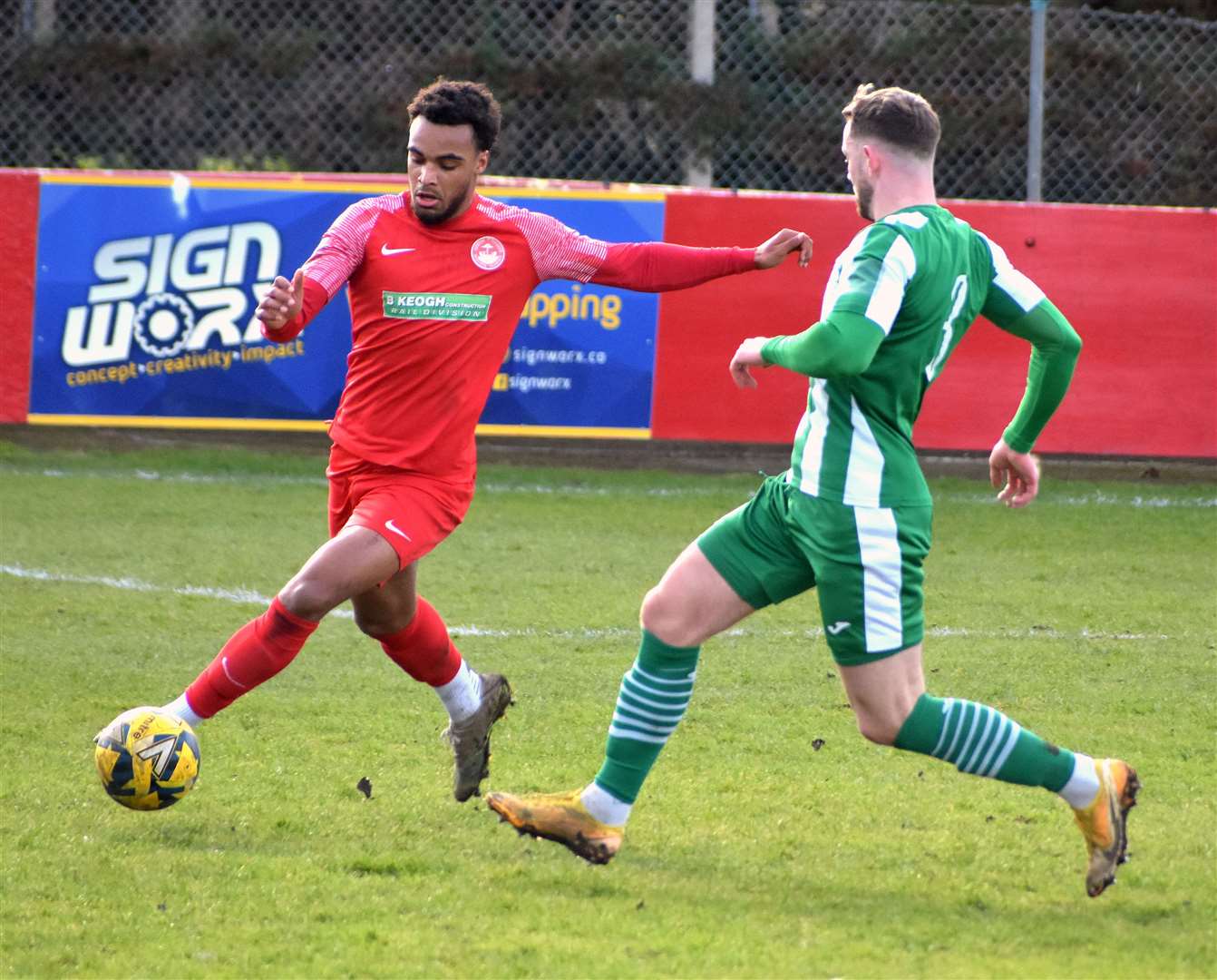 Hythe beat Chichester 1-0 at Reachfields last weekend. Picture: Randolph File