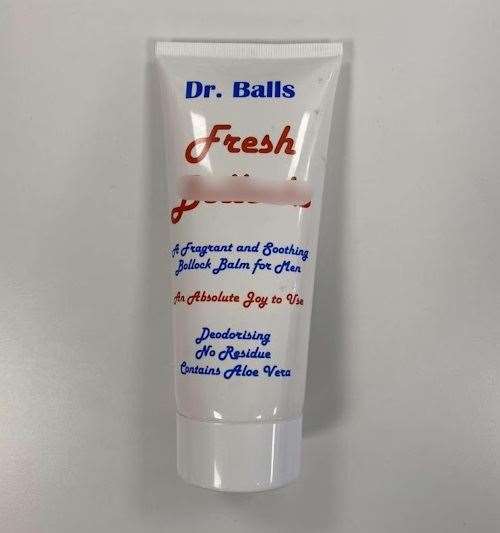 The tube of cream for men by the brand “Dr Ballz”