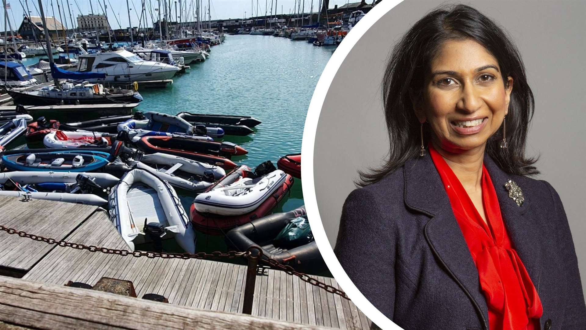 Home Secretary Suella Braverman has said the migrant crisis is "out of control" (60338244)