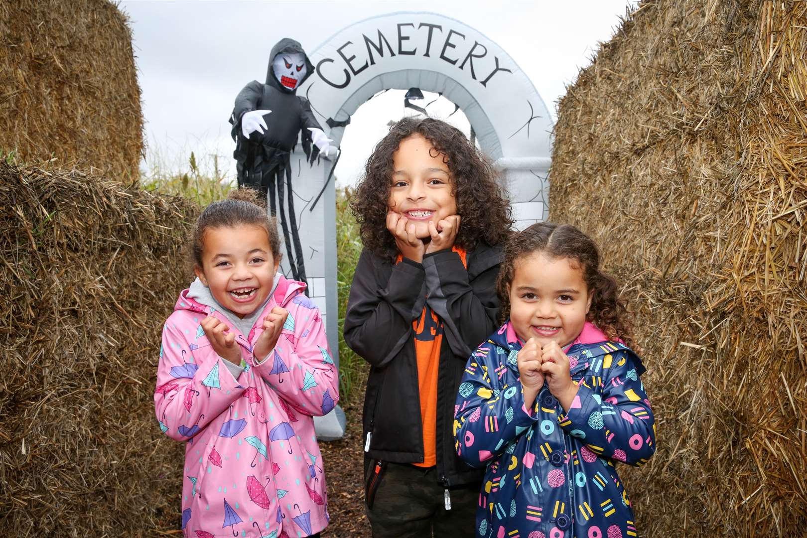 Faith Francois, seven, Jaydon Clarke, six and Olivia Francois, four Picture: Matthew Walker (20055892)