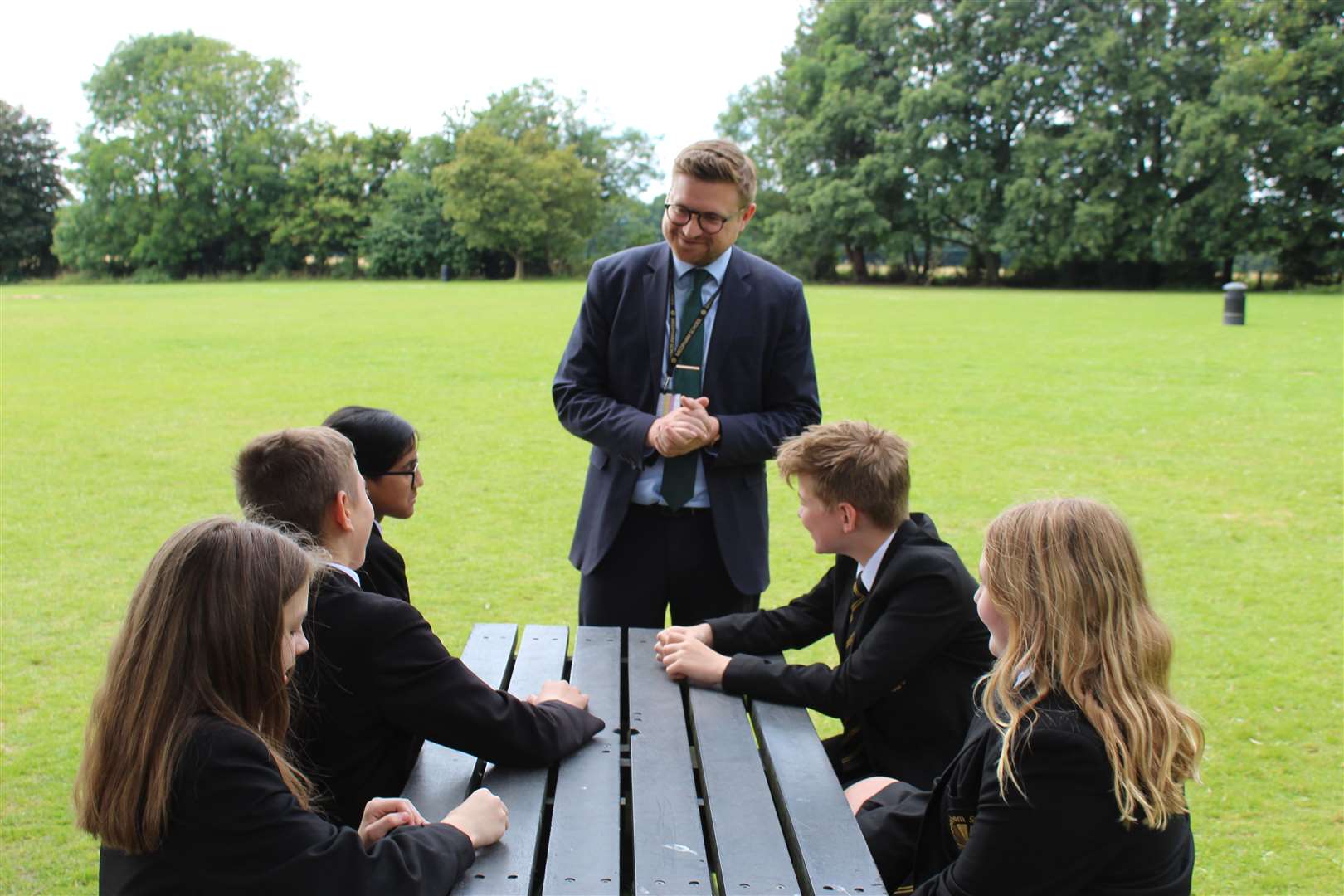 Mr Roberts has met with the school’s student councillors. Picture: Swale Academies Trust