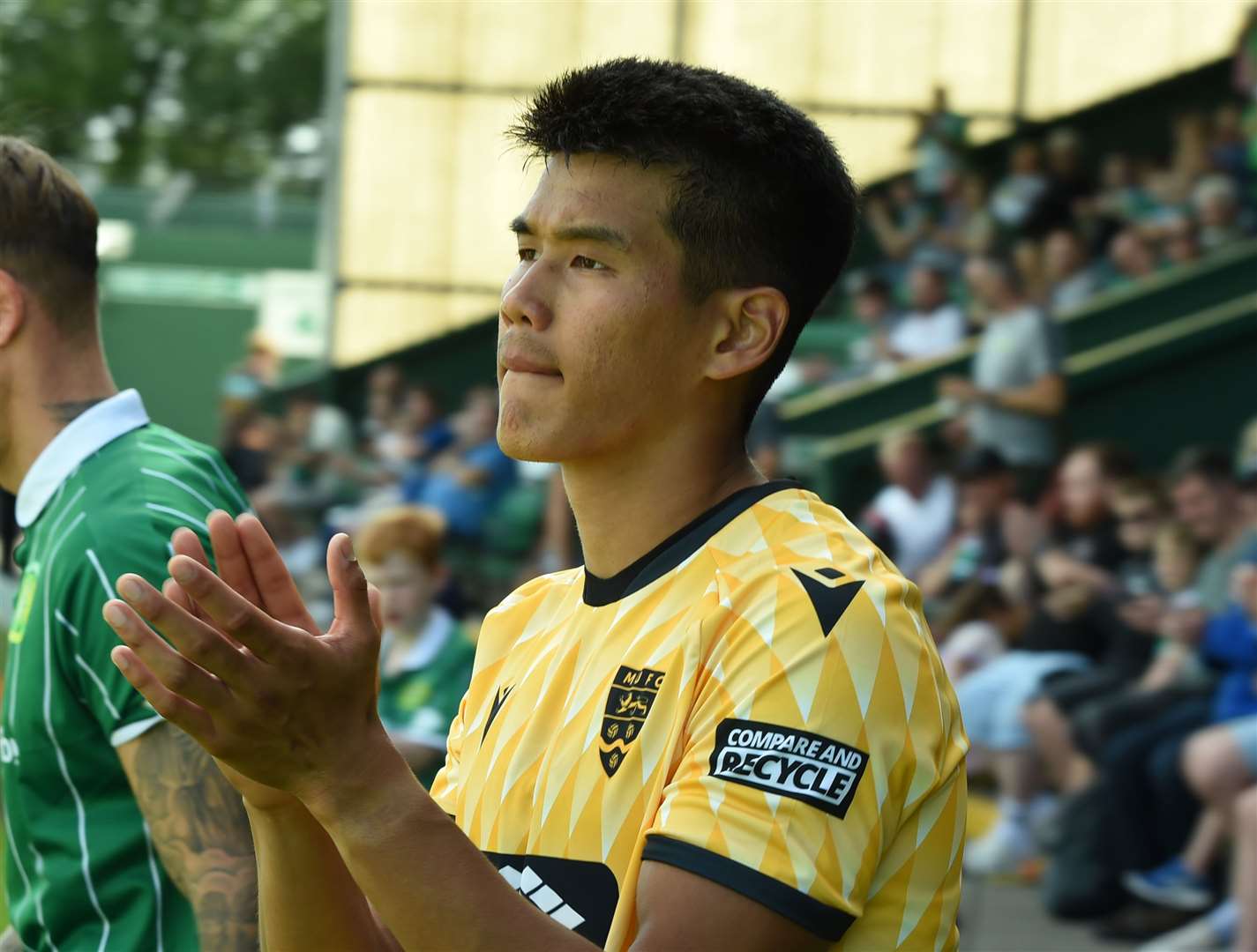 Maidstone United midfielder Bivesh Gurung has been helping out in defence. Picture: Steve Terrell