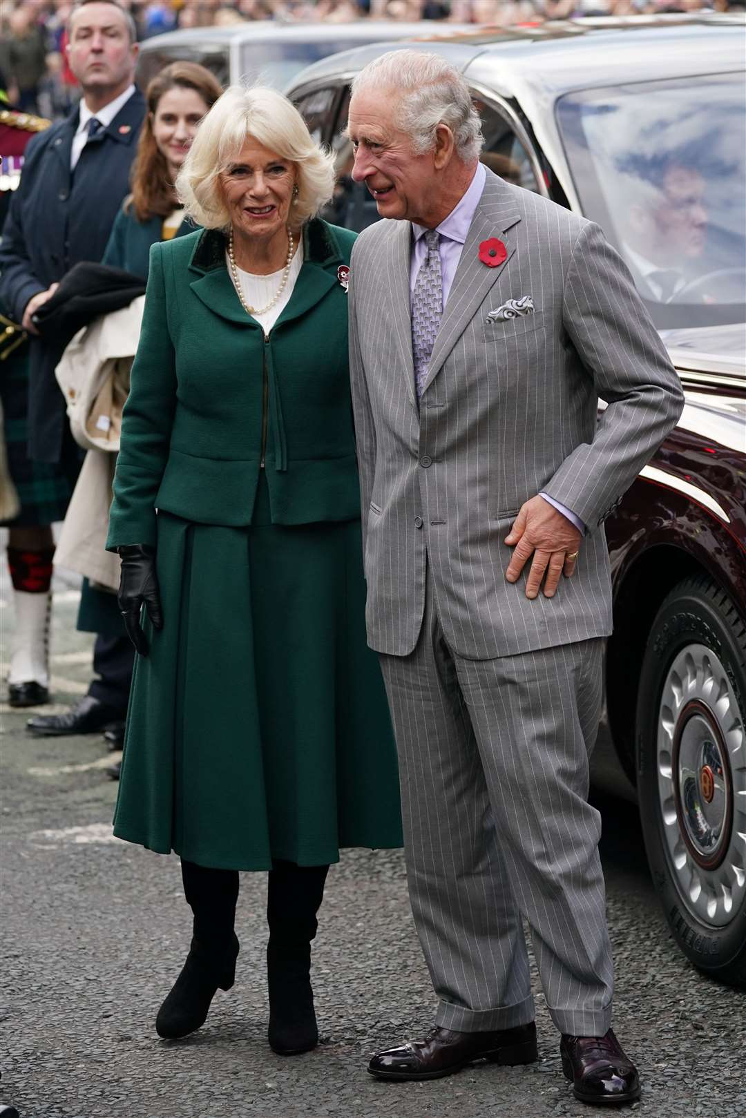 Charles and Camilla attended a ceremony at Micklegate Bar in York, where the sovereign is traditionally welcomed to the city (Jacob King/PA)