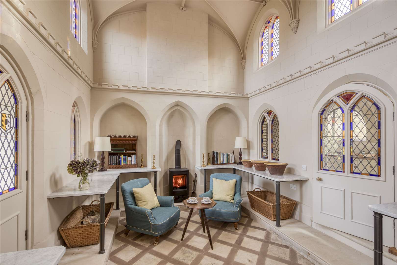 Cobham Dairy's restored interior. Picture: Savills