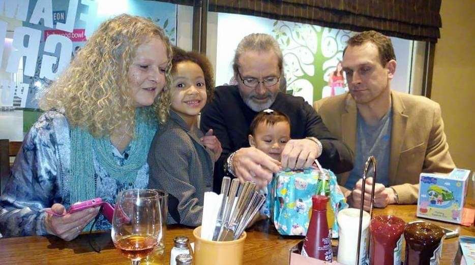 Kenneth with wife Jain, son Jordan and grandchildren Jayda and Mia in happier times