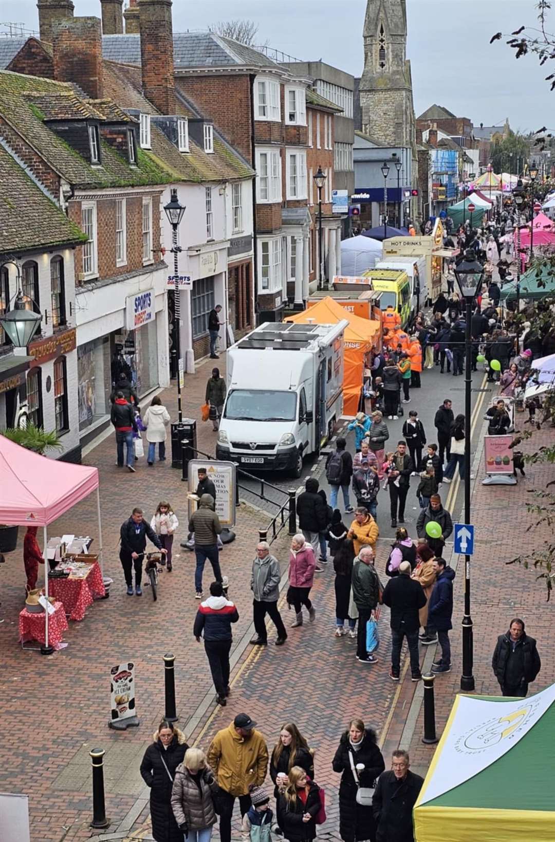 Those enjoying the market stalls and lights in Sittingbourne witnessed anti-social behaviour. Picture: Matilda Johnson