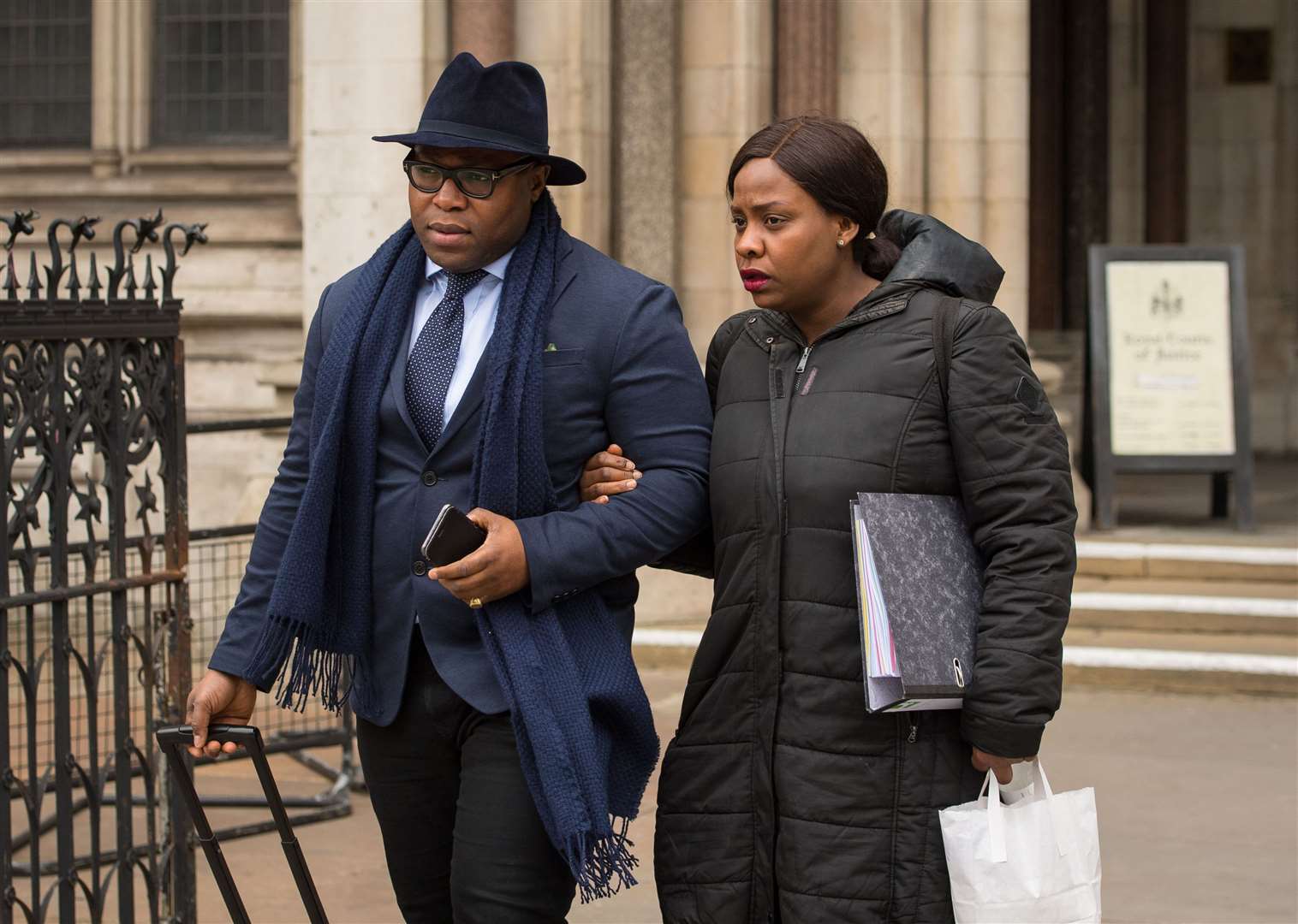 Isaiah Haastrup’s father Lanre Haastrup and mother Takesha Thomas (Dominic Lipinski/PA)