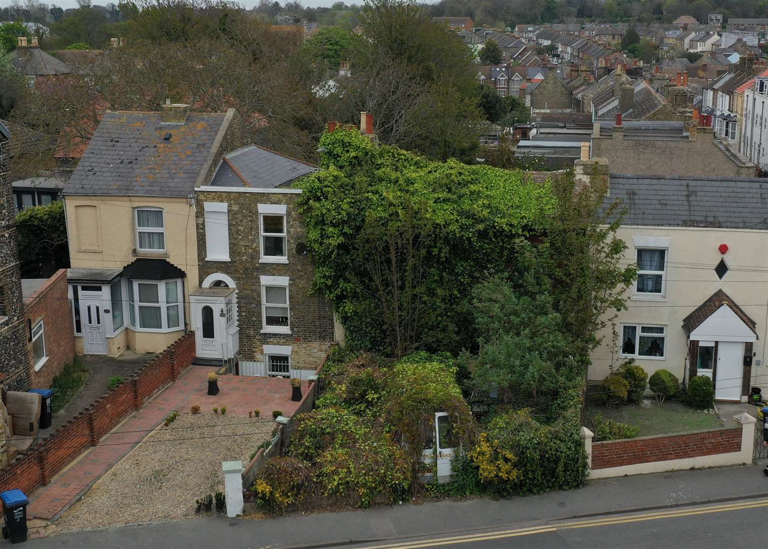 It had been impossible to reach the front of the property in Boundary Road, Ramsgate. Picture: UKNIP