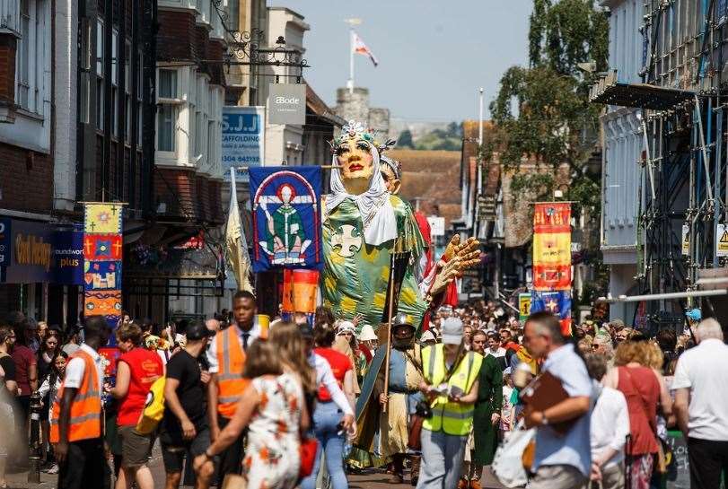 Last year's medieval pageant in Canterbury was a big success (12696738)