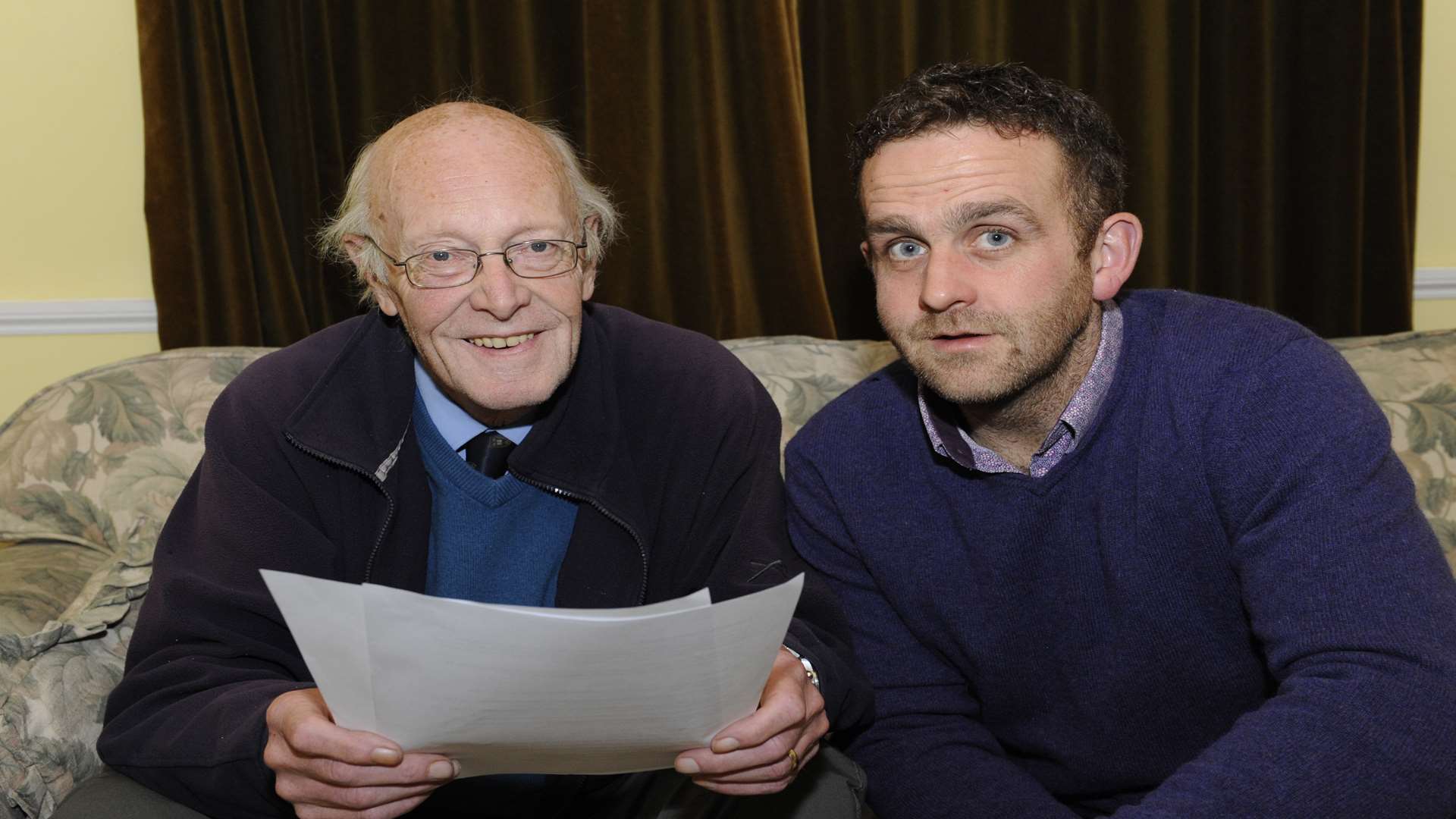 Cllr Mike Henderson with his independent candidate Ben Martin