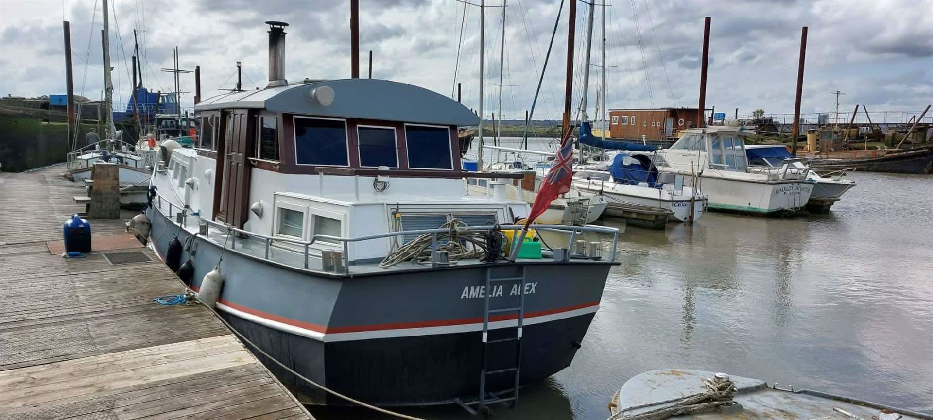 John's boat had to be towed to Queenborough peir