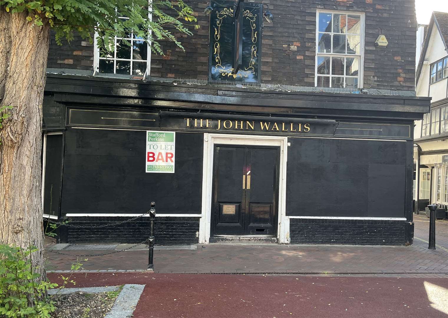 The John Wallis pub has been boarded up since 2020