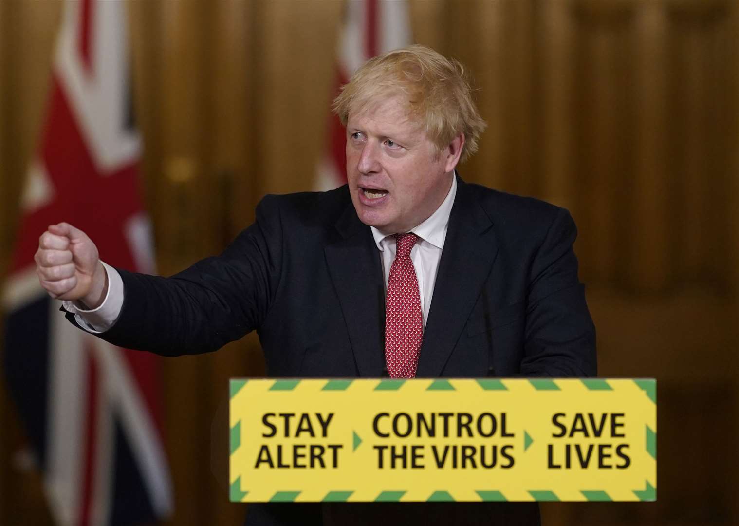 Prime Minister Boris Johnson during a media briefing in Downing Street (Andrew Parsons/10 Downing Street/Crown Copyright/PA)