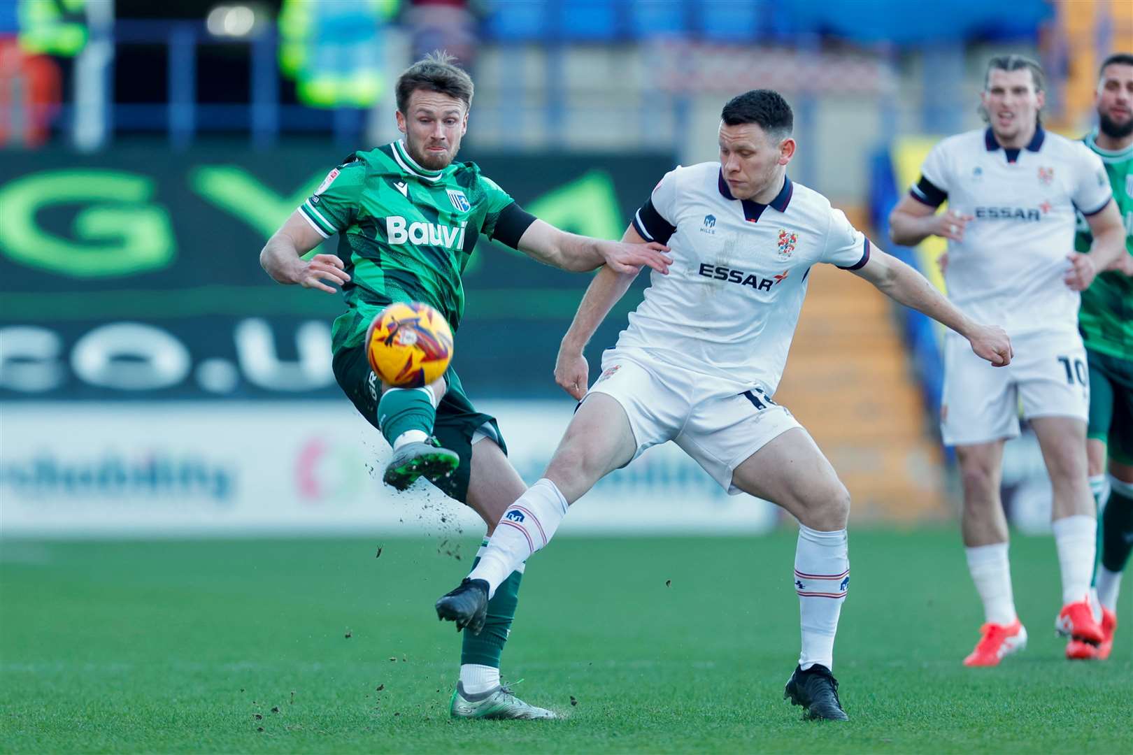 Armani Little in action for the Gills against Tranmere Picture: Julian_KPI