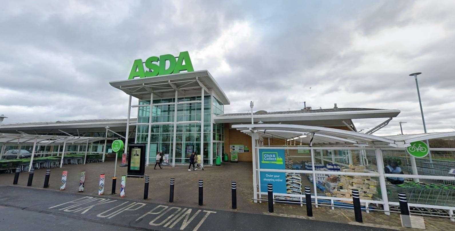 A woman was mugged near the Asda store in Kimberley Way, Ashford