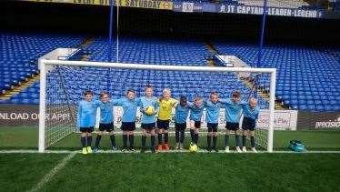 Josh Harber, second from left, with his team-mates who will attend tonight's candle lit vigil. Picture from Andy Tanton, Dover Rangers FC