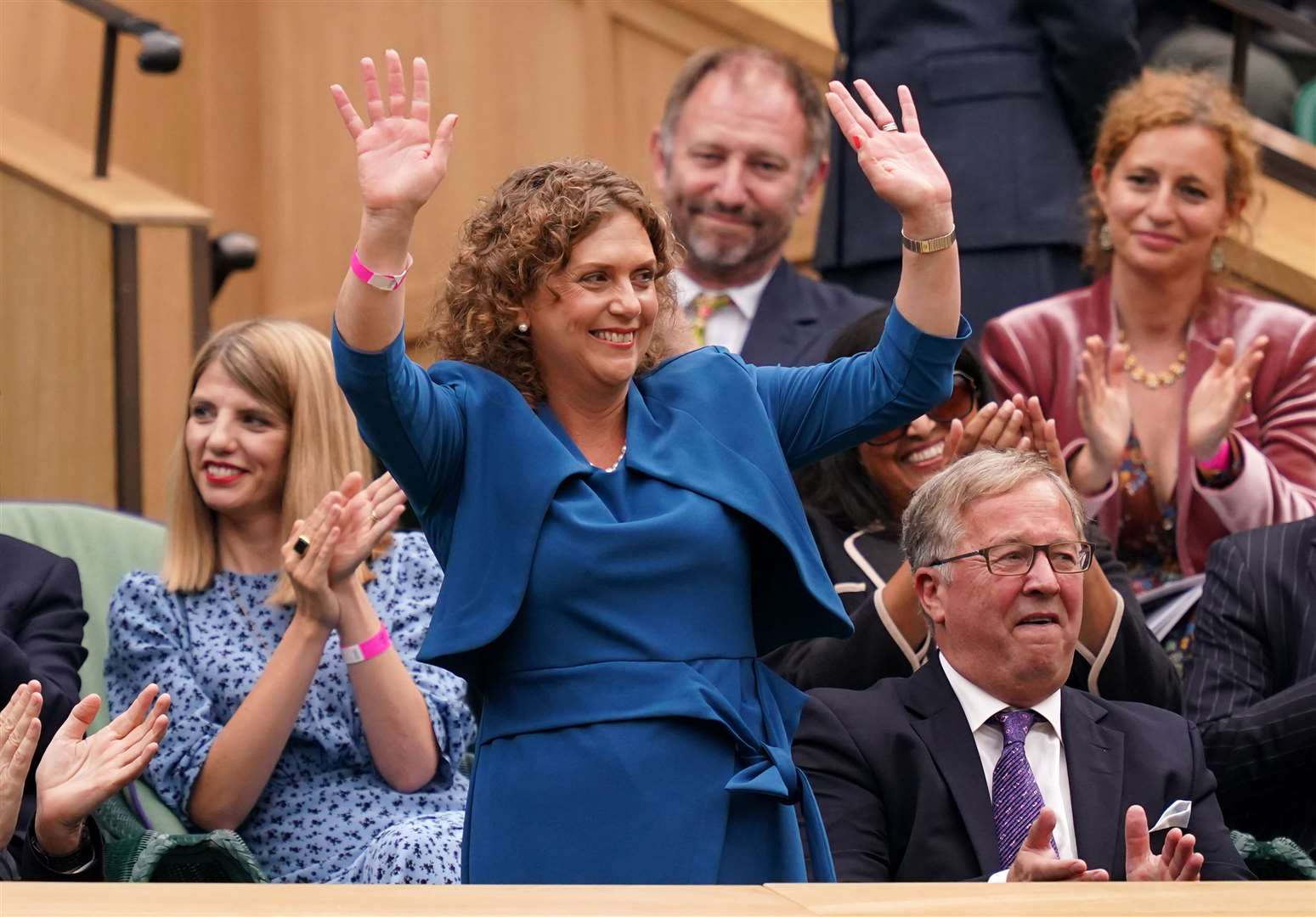 Hannah Ingram-Moore and her husband Colin were in the Royal Box on Centre Court as Wimbledon returned after the pandemic (John Walton/PA)