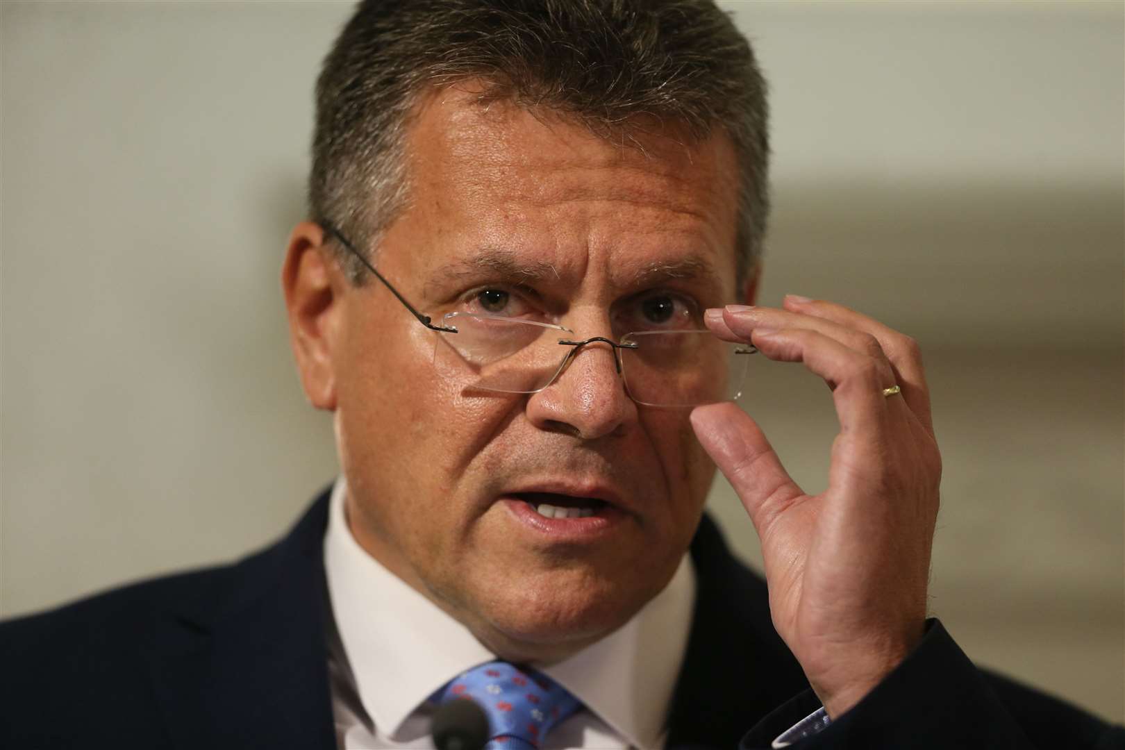 European Commission Vice President Maros Sefcovic said he has no mandate to renegotiate the Northern Ireland Protocol (Brian Lawless/PA)