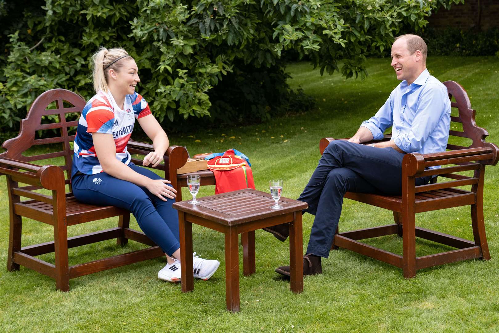 Lauren Price in conversation with the Duke of Cambridge (Kensington Palace)