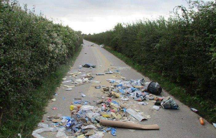 Rubbish left strewn across the road. Picture: Thanet District Council (4258953)