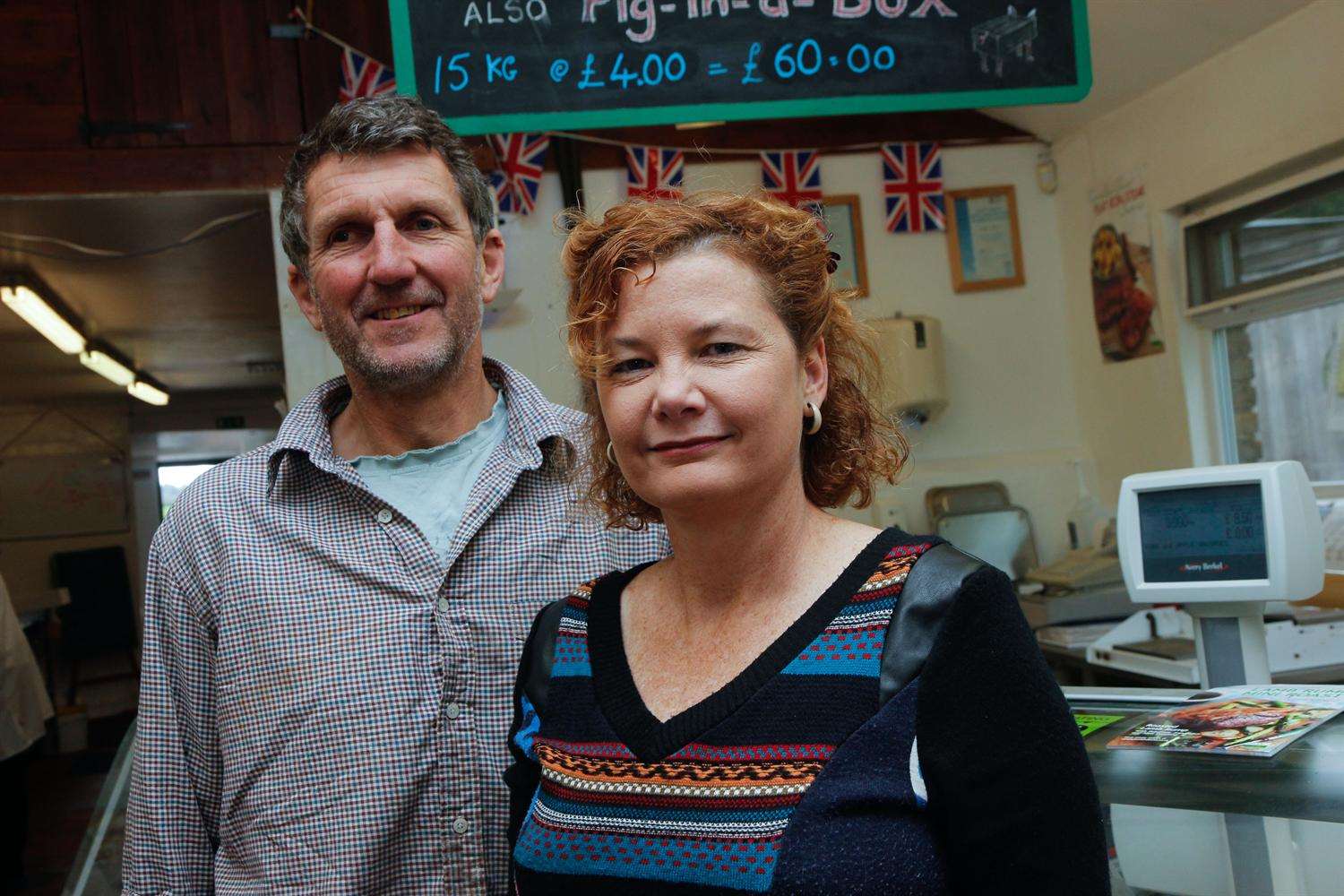 Tania Peitzker-Lingham and Andrew Lingham, who are launching an AI robot to serve customers on their farm shop's online e-shop