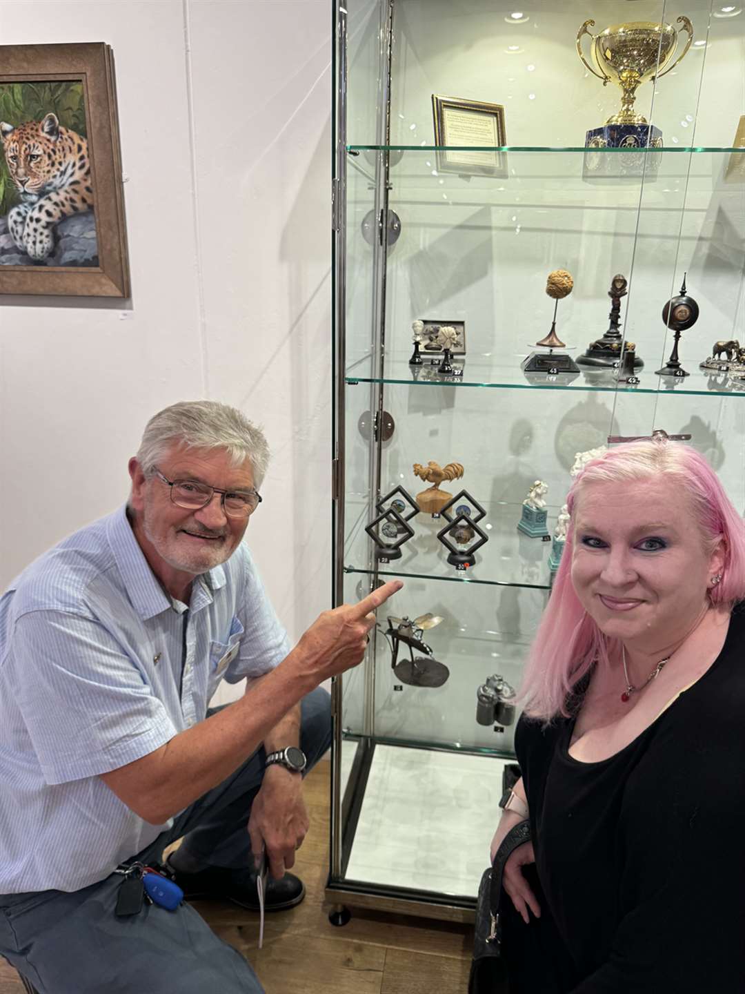Peter Hayton bought one of Yvonne Jack’s coins which was included in the display (Yvonne Jack/PA)