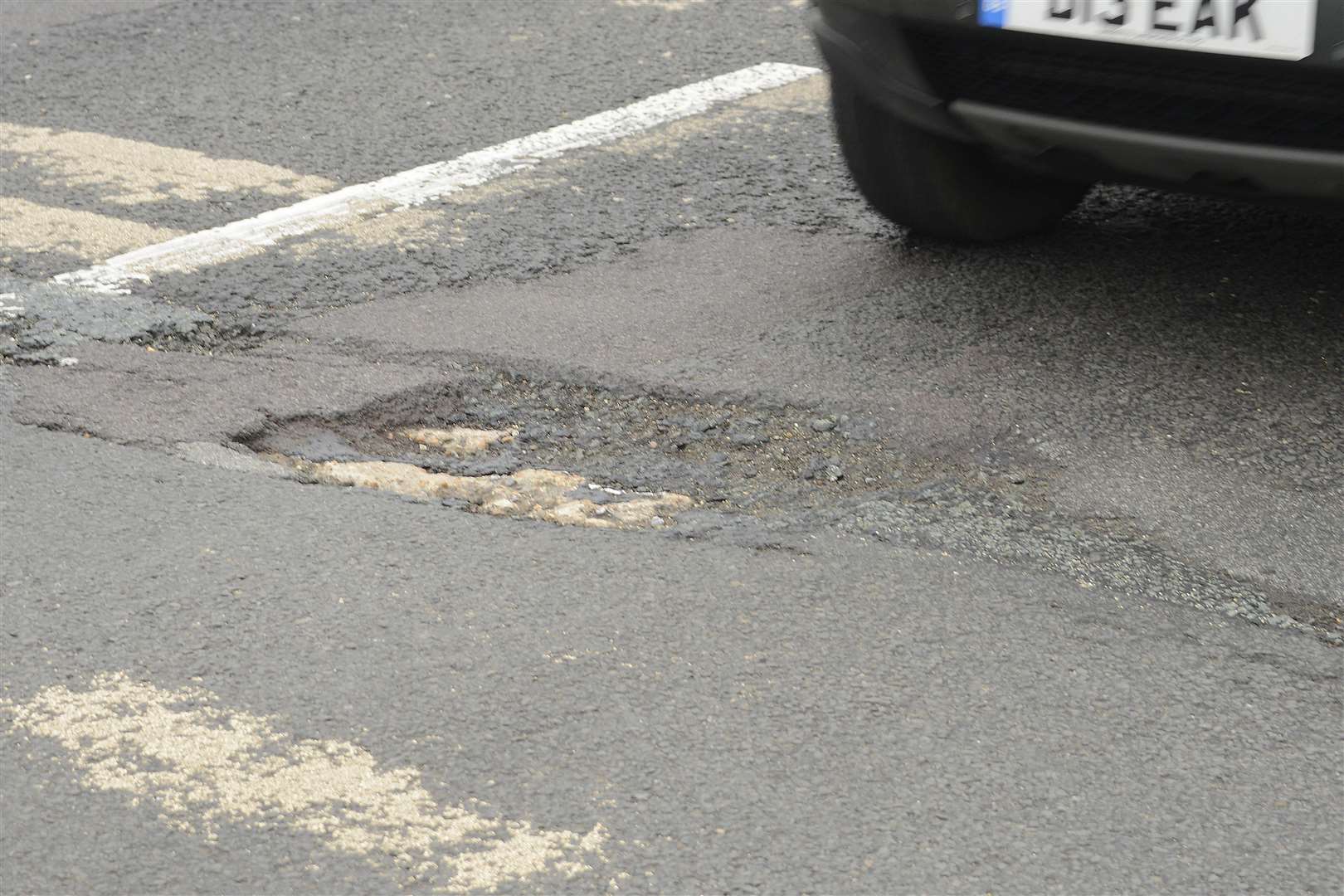 Drivers are worried the potholes will cause an acident