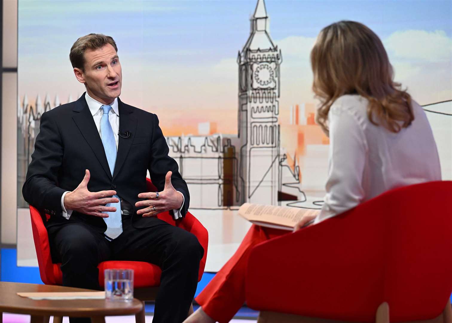 Chris Philp appearing on the BBC 1 current affairs programme, Sunday With Laura Kuenssberg (BBC/PA)