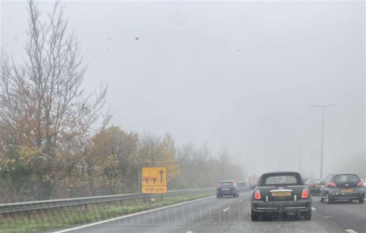 Two lanes closed on the Medway-bound A229