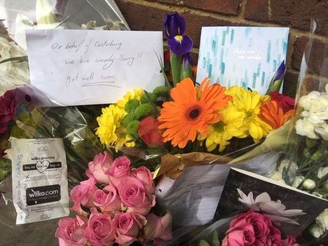 Flowers left at scene of Canterbury attack on German exchange student