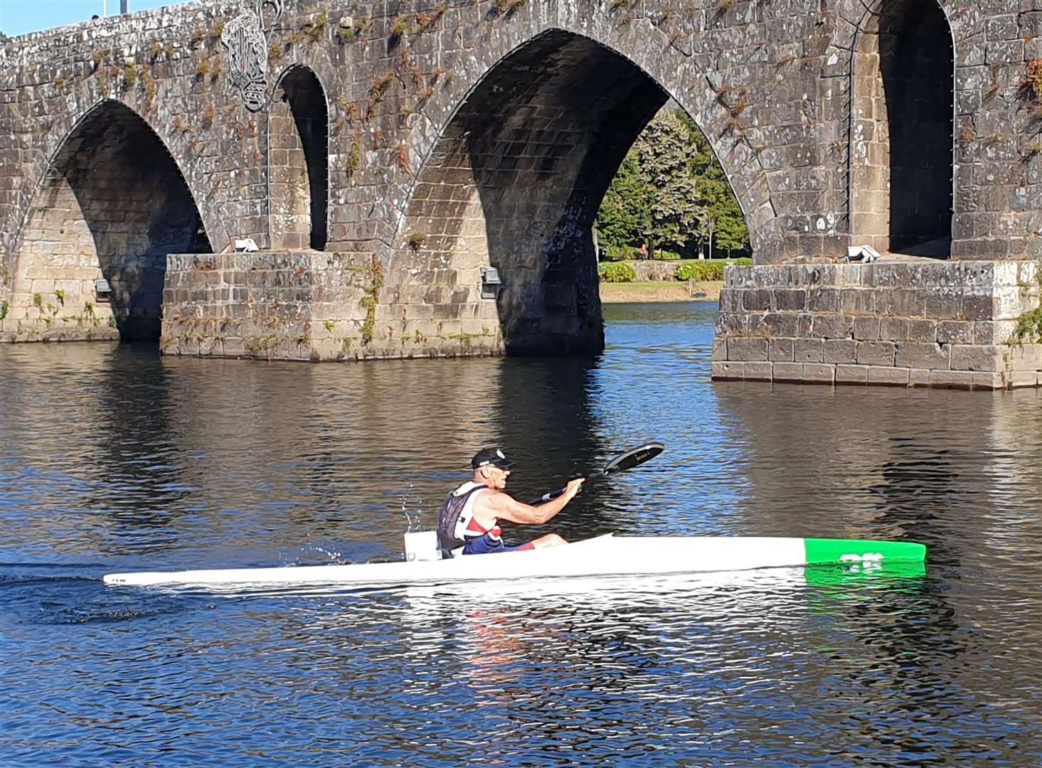 Bryn Price on the water in Portugal.